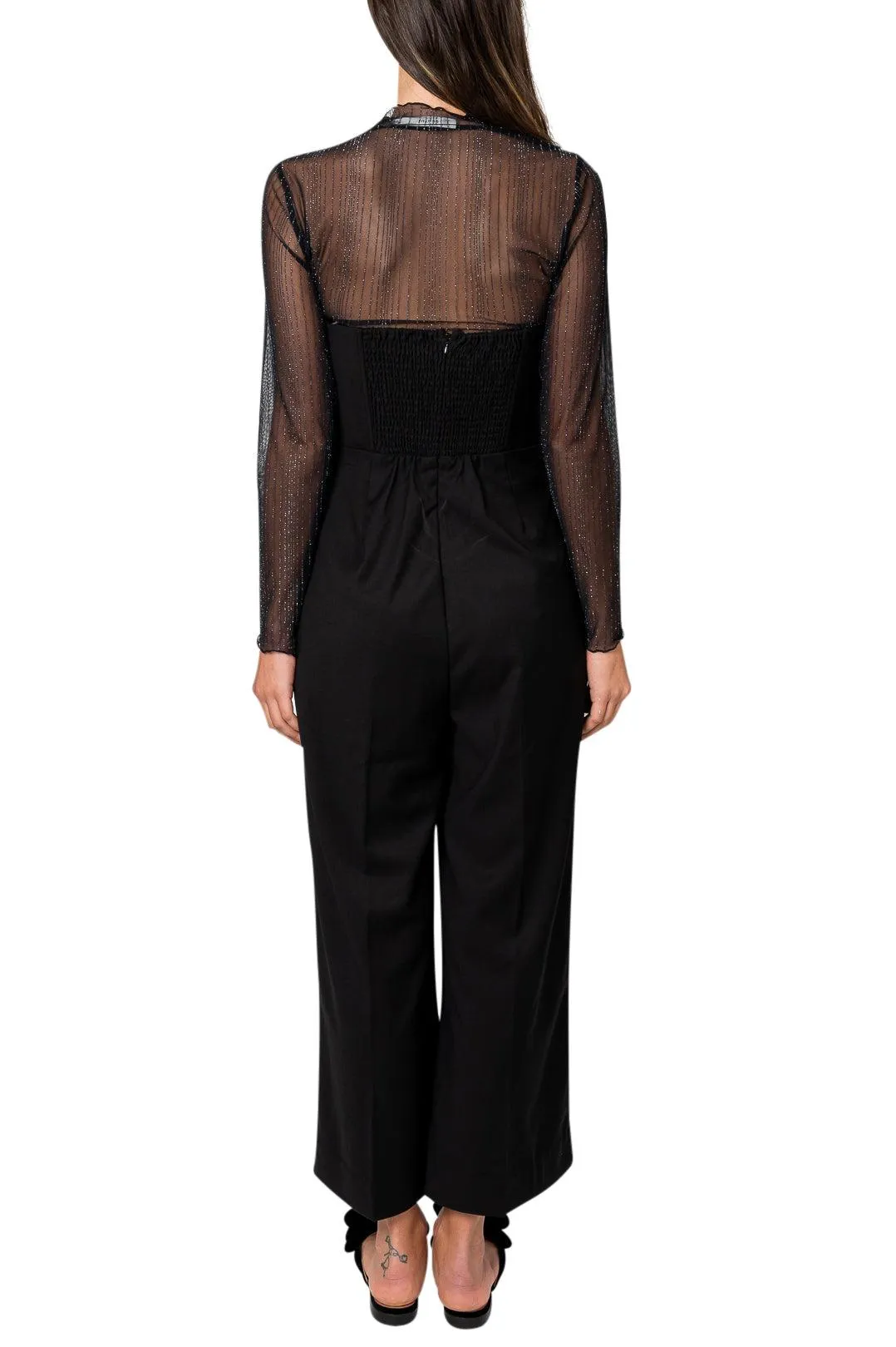 JUMPSUIT WITH SHEER DETAILS