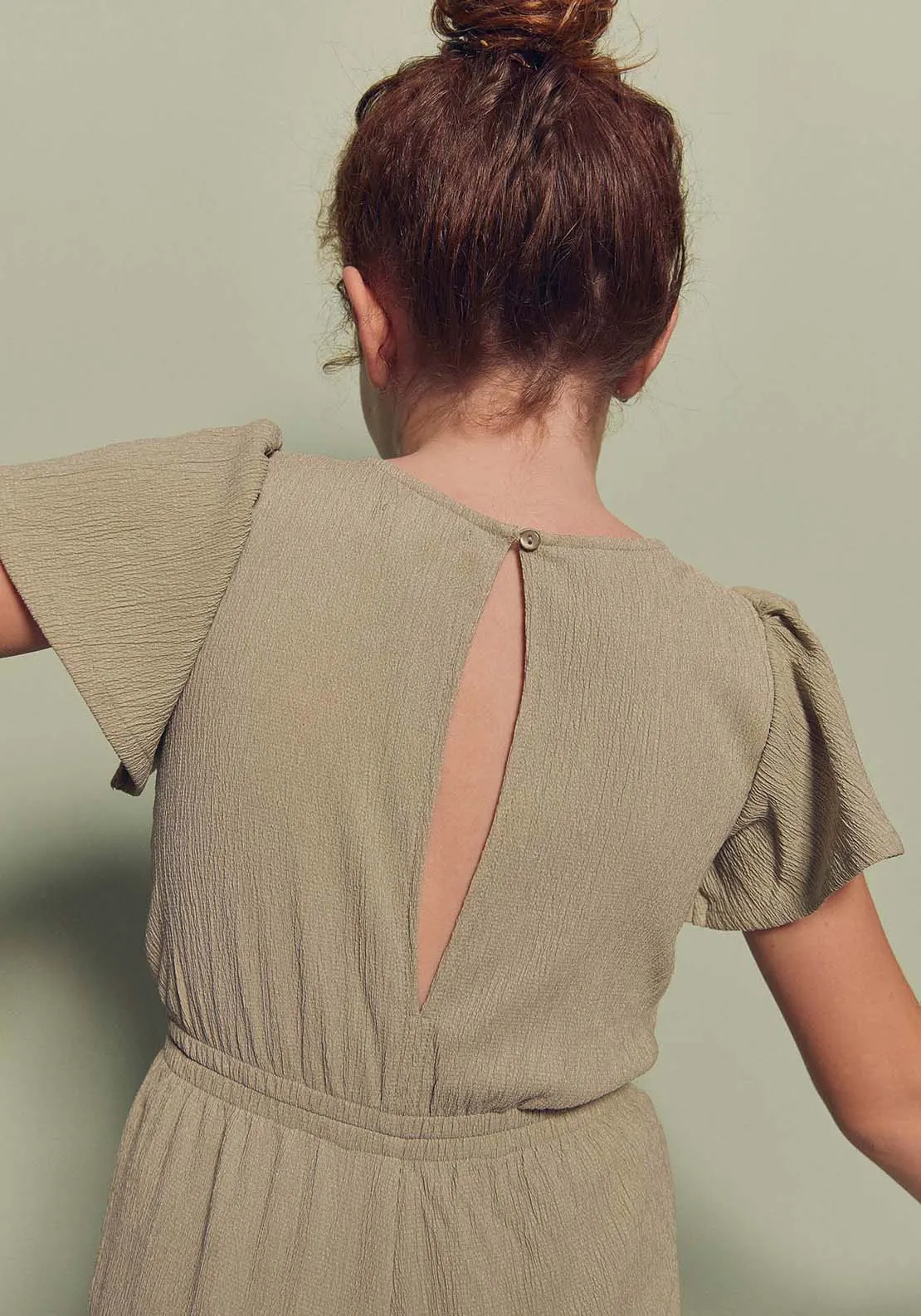 Jumpsuit With Side Cut Out - Green