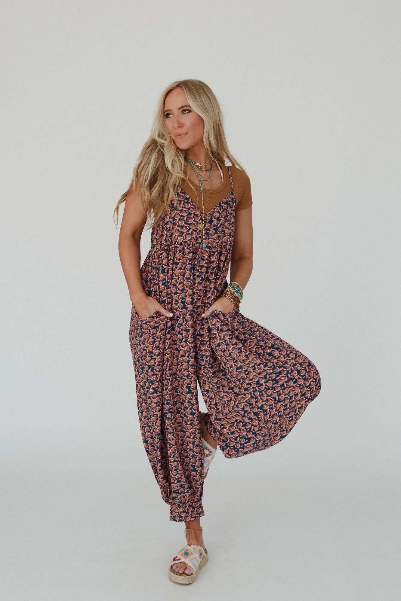 Jungle Mirage Jumpsuit - Teal