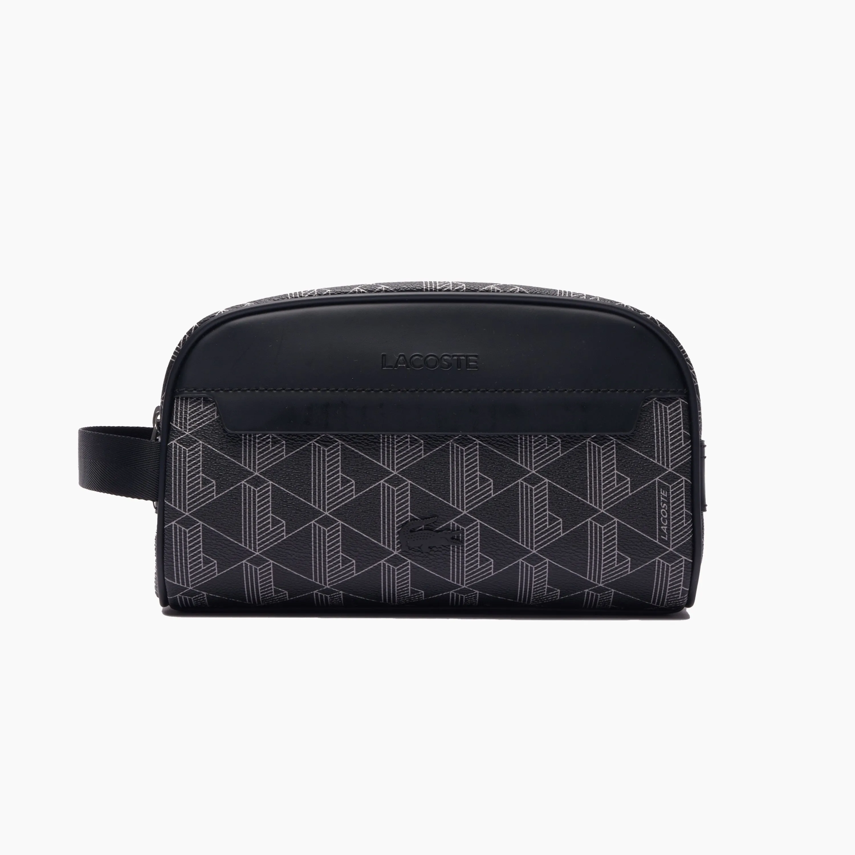 LACOSTE THE BLEND MONOGRAM TOILETRY BAG NOIR - NH4582LX