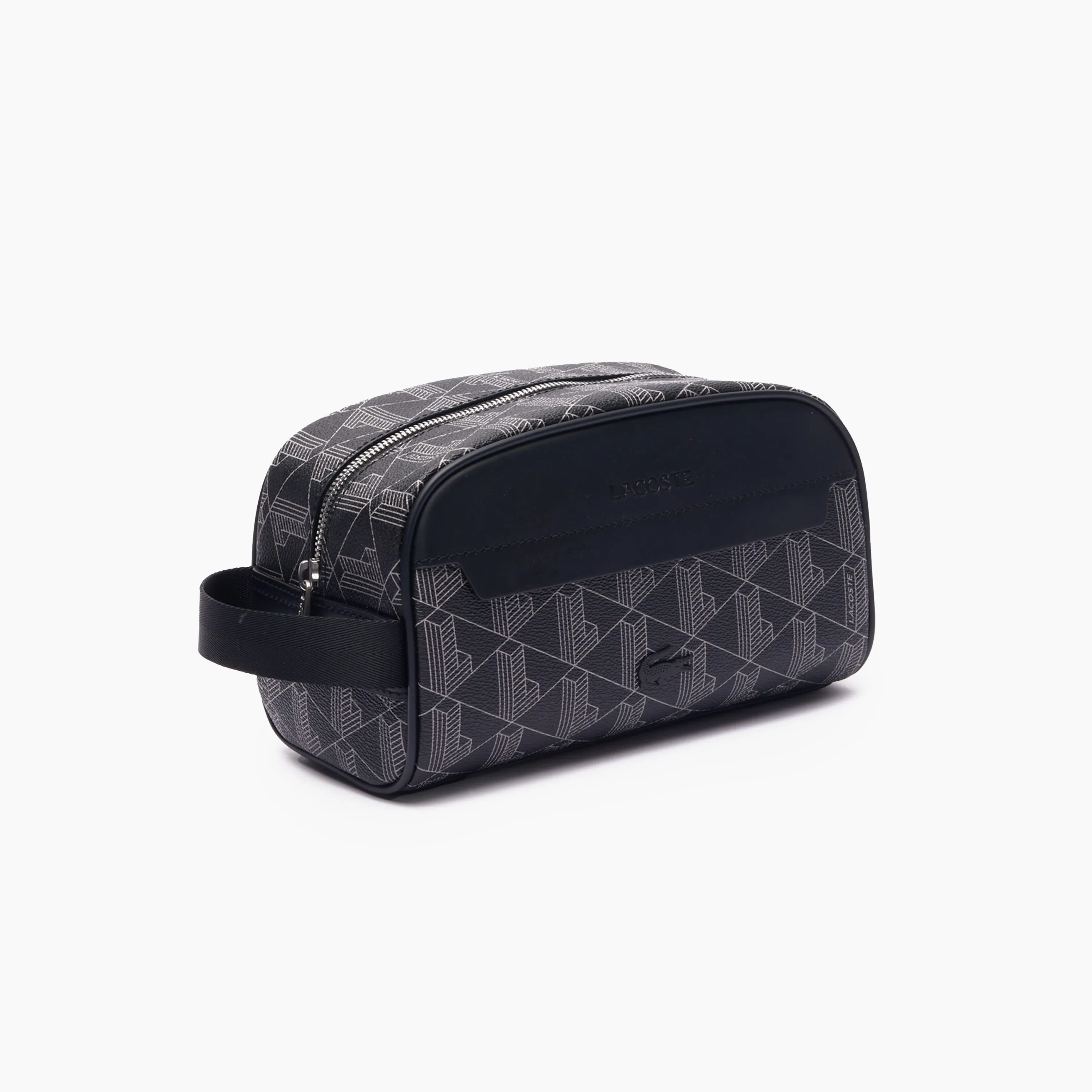 LACOSTE THE BLEND MONOGRAM TOILETRY BAG NOIR - NH4582LX