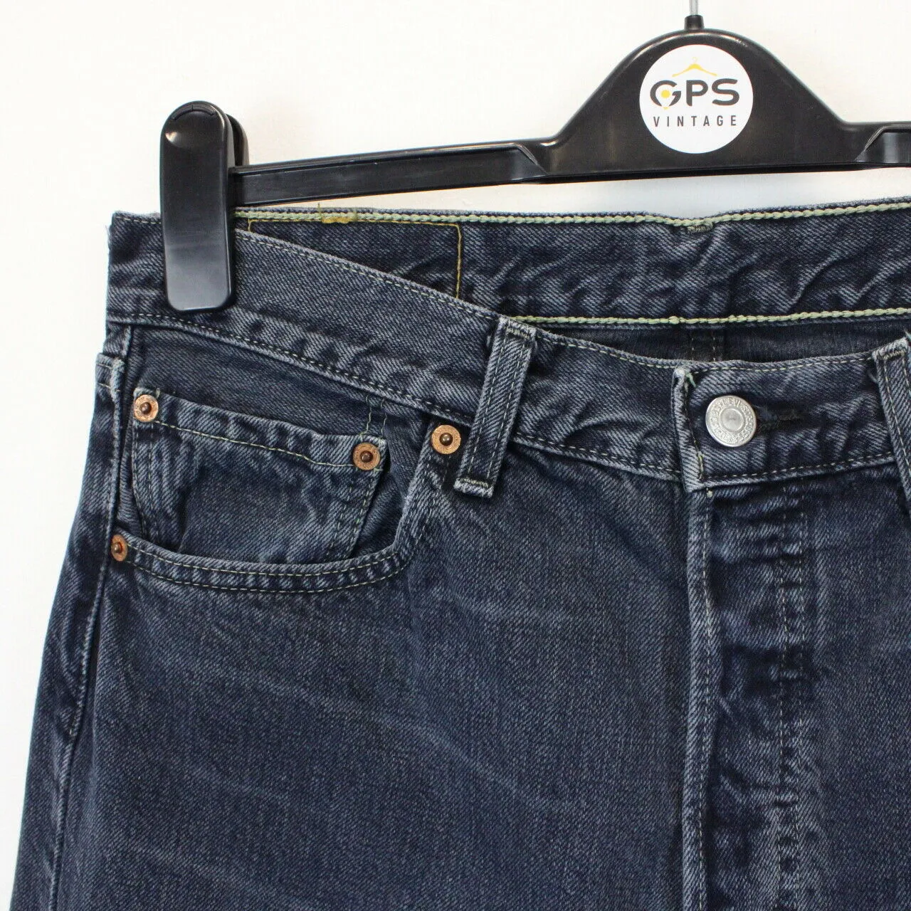 LEVIS 501 Jeans Black Charcoal | W33 L34