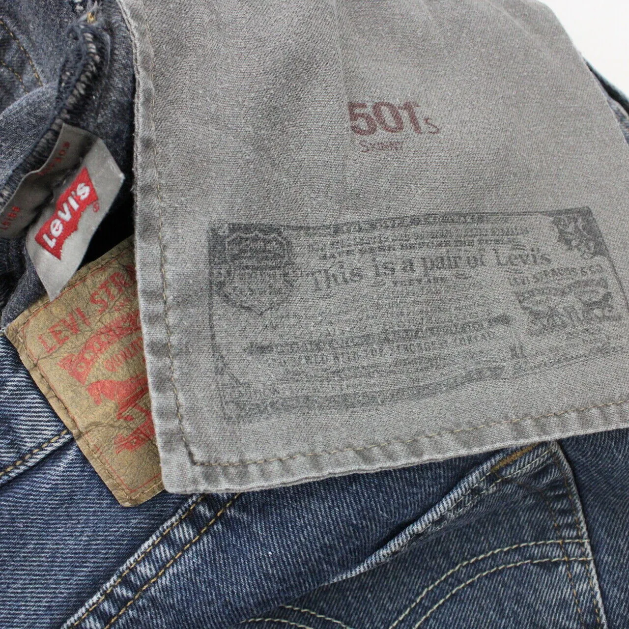 LEVIS 501 Slim Jeans Grey Charcoal | W33 L34