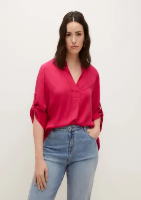 Long Sleeve Blouse - Fuchsia