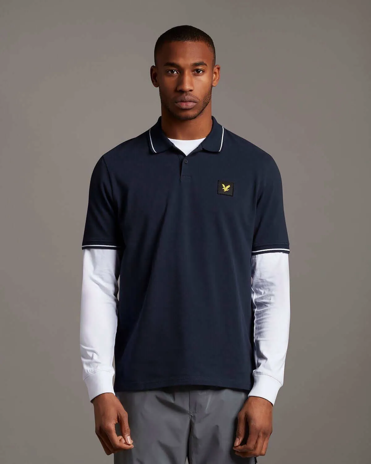 Lyle and Scott CASUALS Tipped Polo Shirt Dark Navy