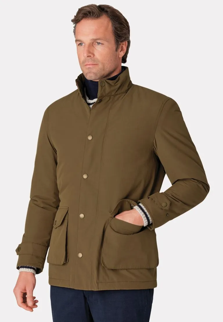 Matthews Olive Half Length Waterproof Coat