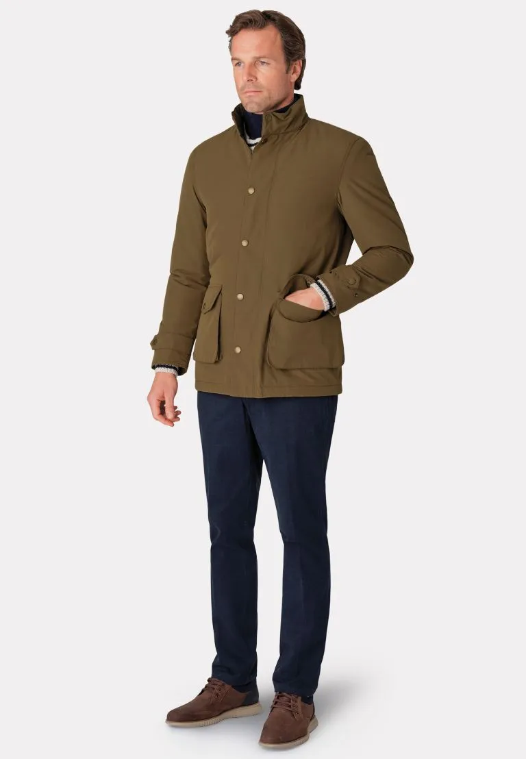 Matthews Olive Half Length Waterproof Coat