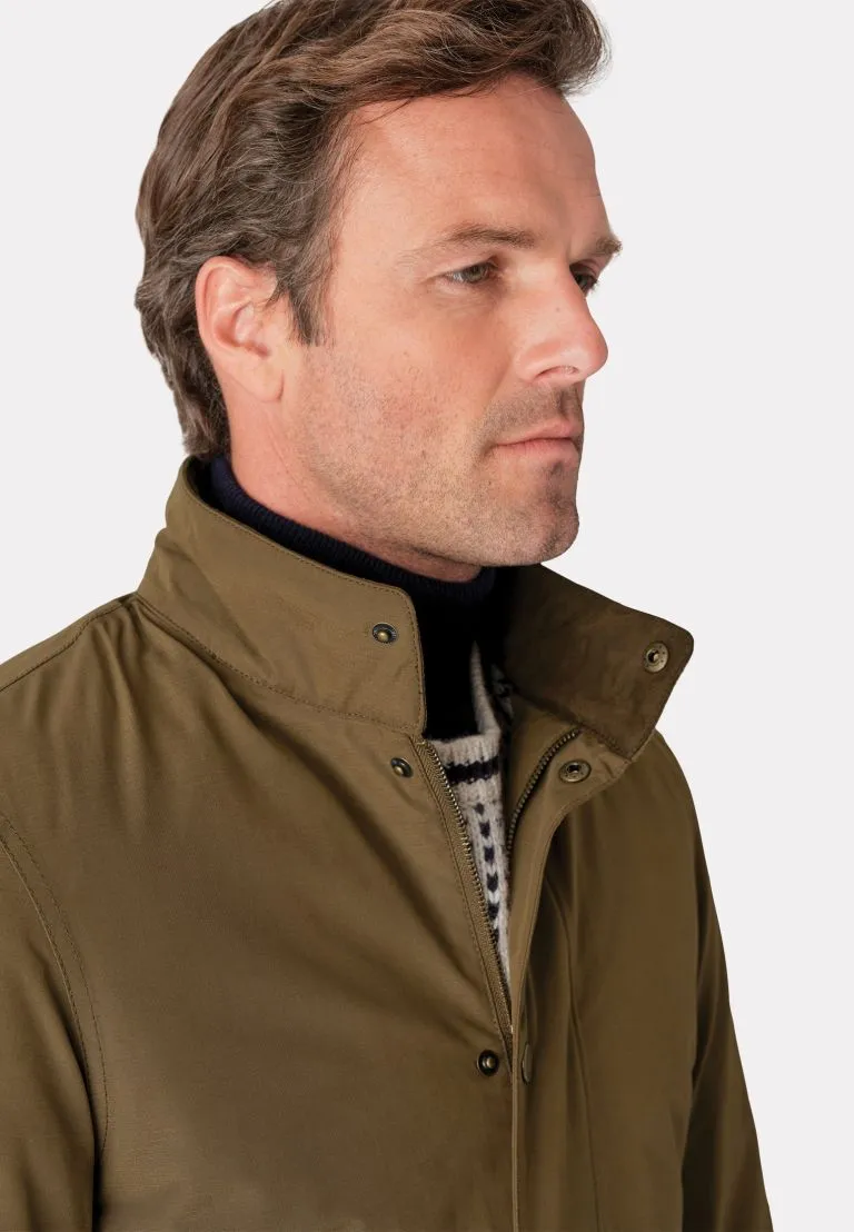 Matthews Olive Half Length Waterproof Coat