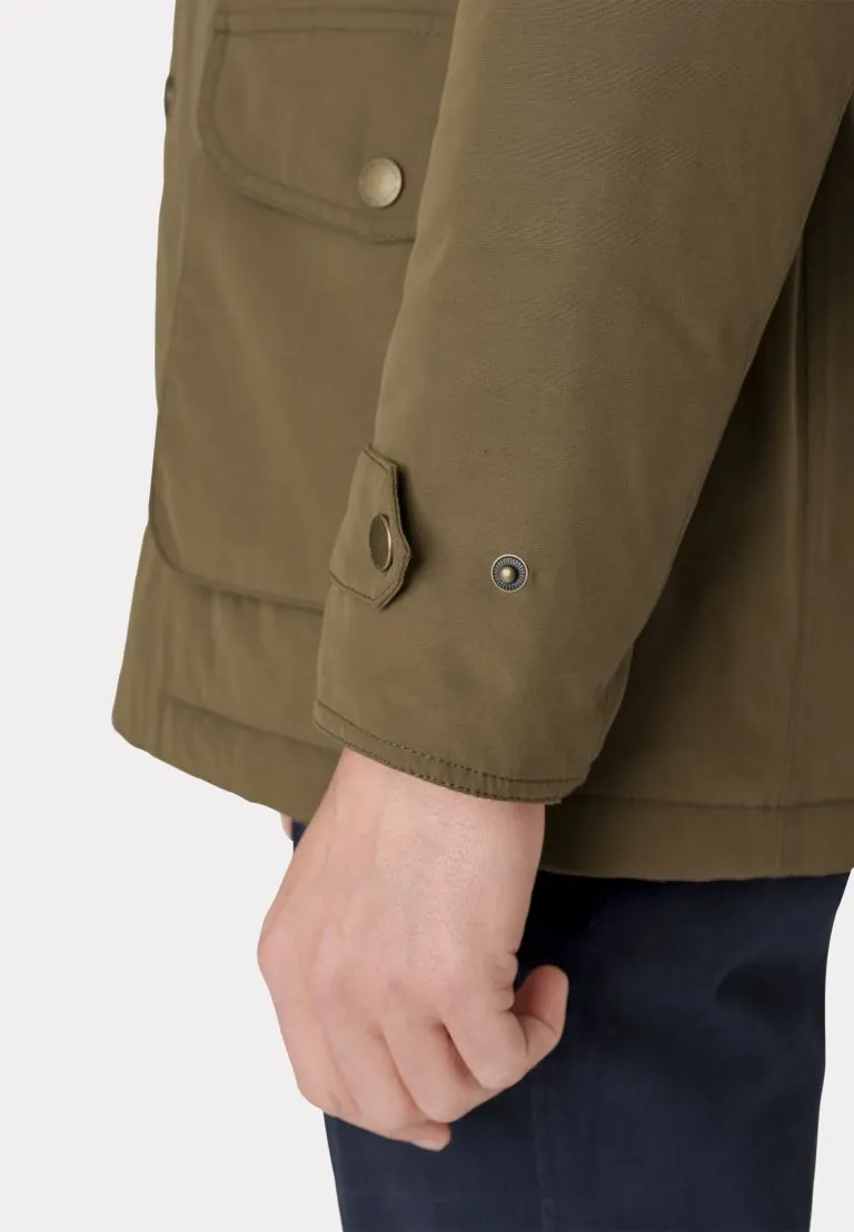 Matthews Olive Half Length Waterproof Coat