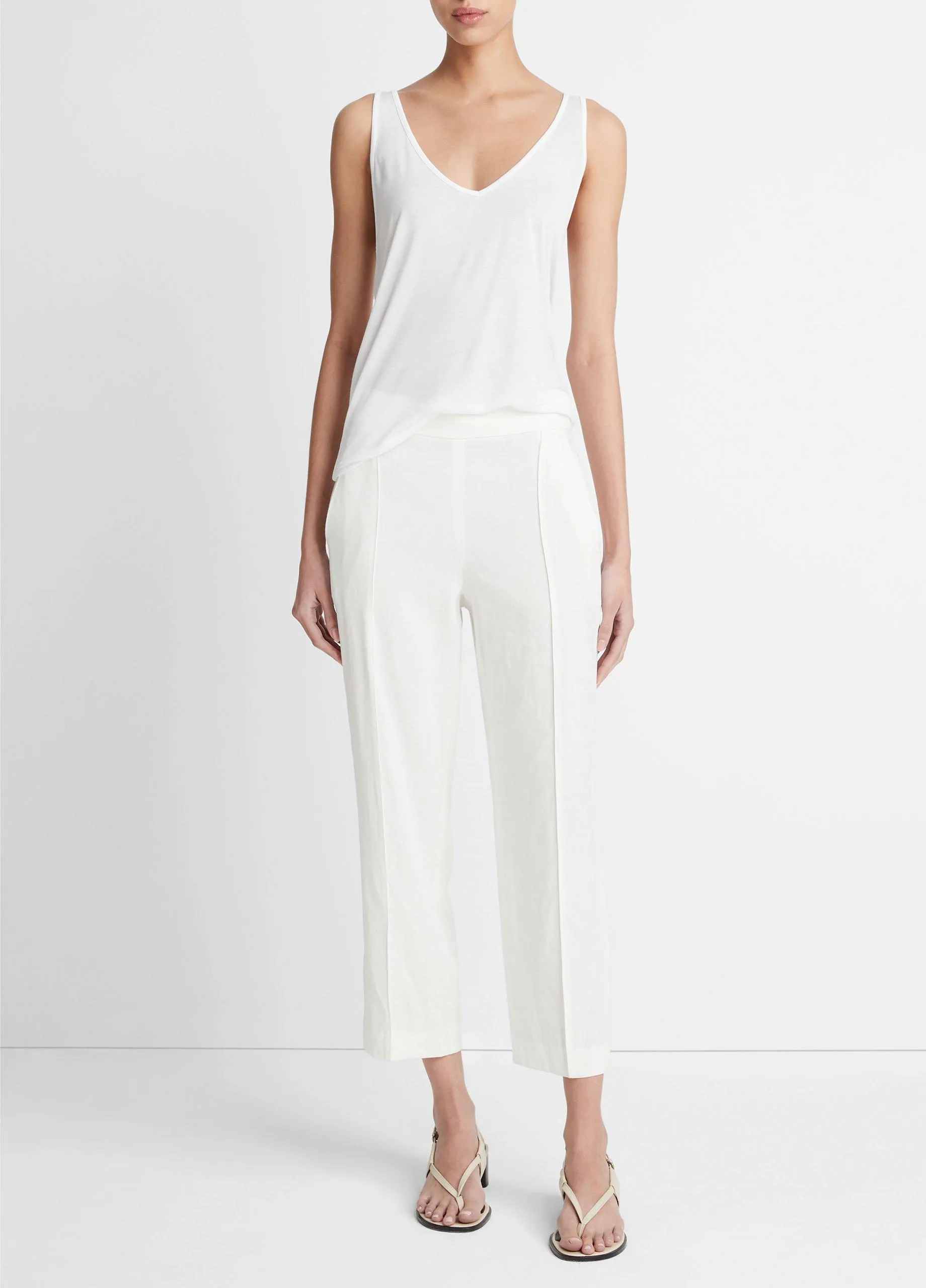 Mid-Rise Tapered Pull-On Pant