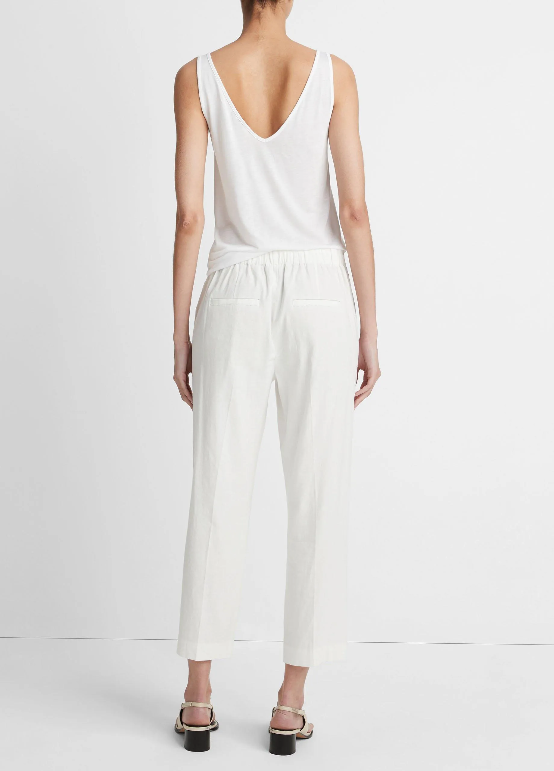 Mid-Rise Tapered Pull-On Pant