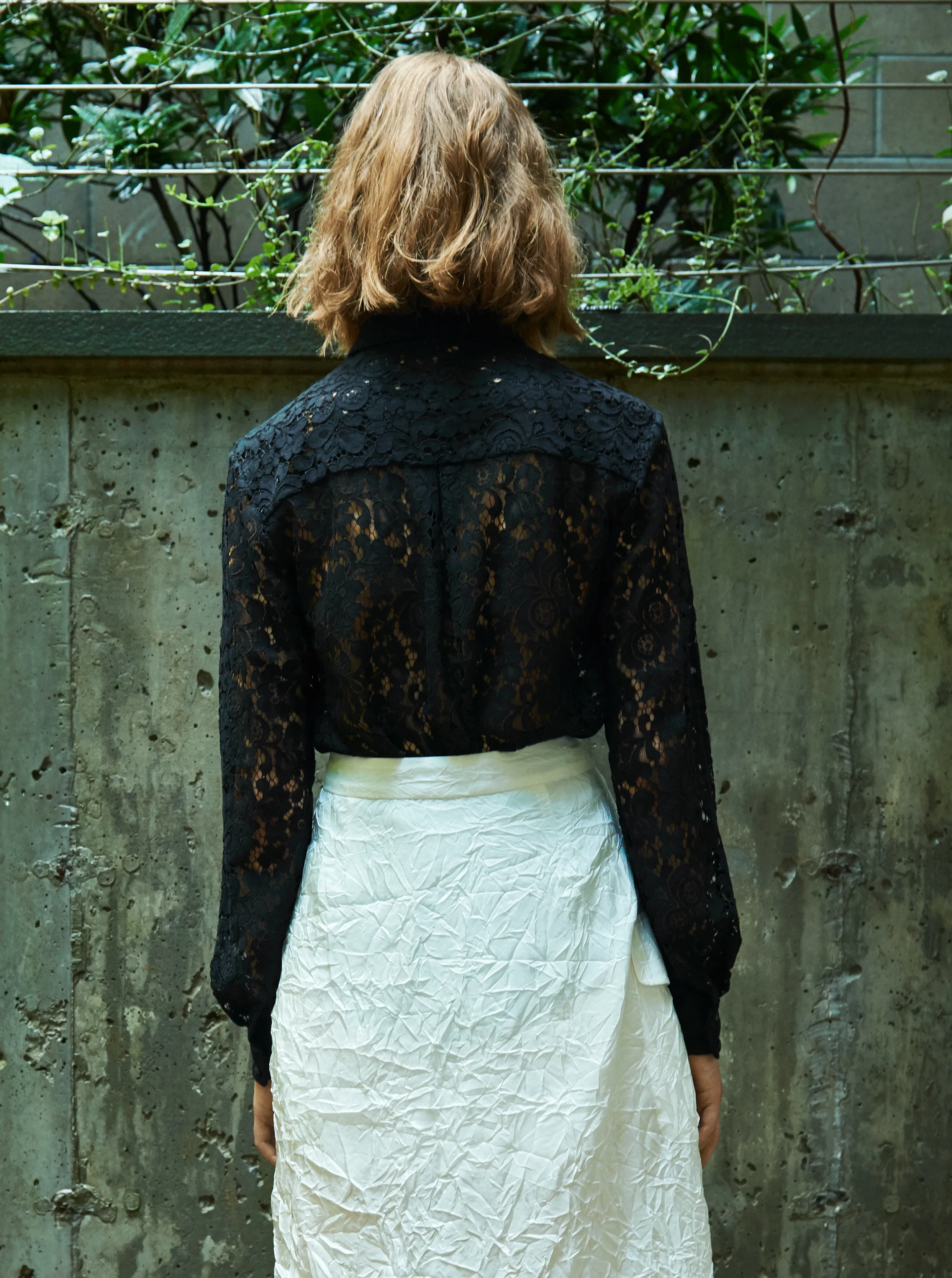 MIE LACE BLOUSE, BLACK