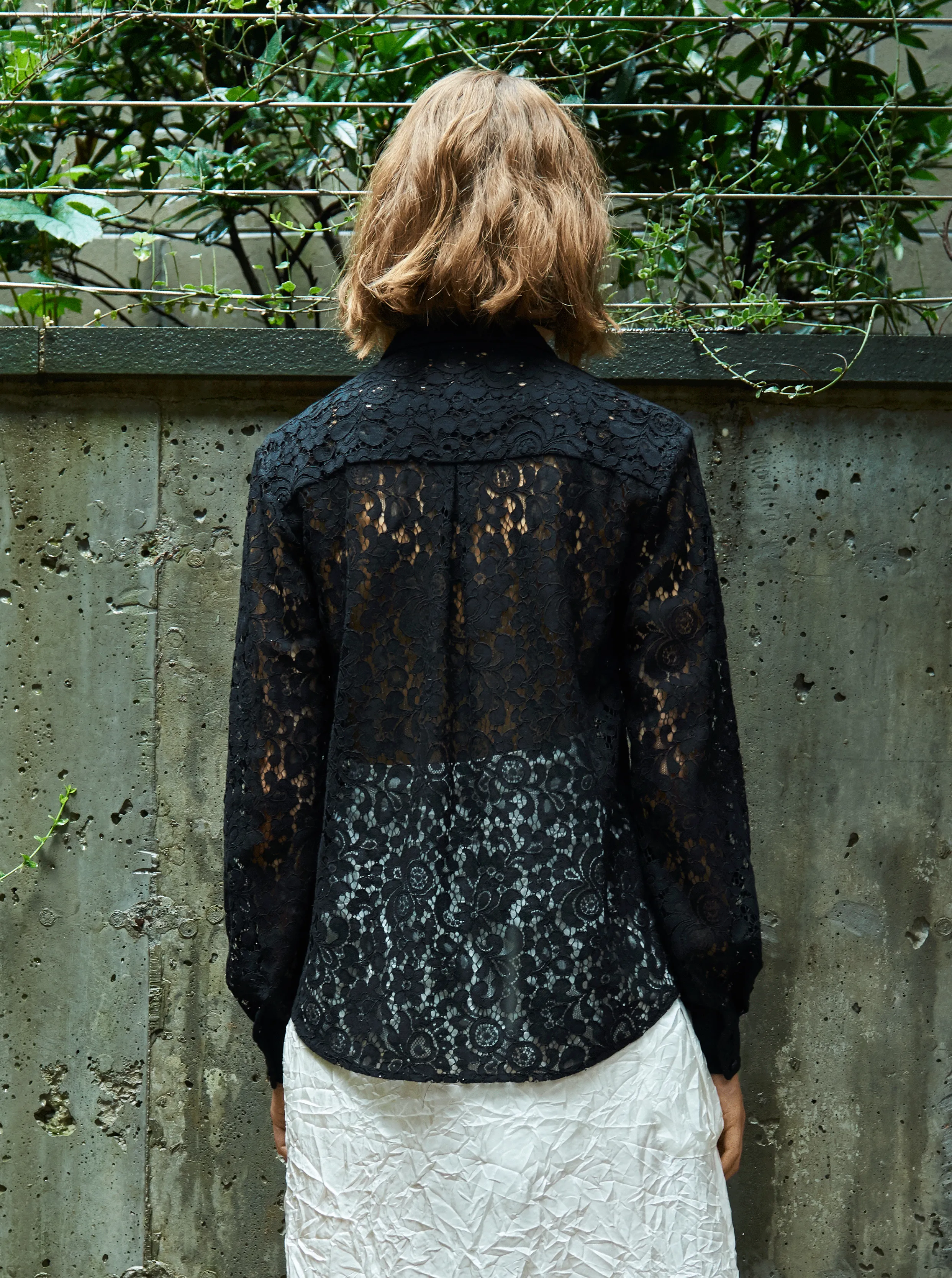 MIE LACE BLOUSE, BLACK