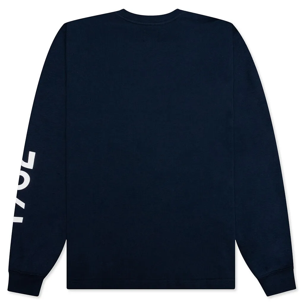 New Balance x Made in USA Graphic L/S Tee - Natural Indigo