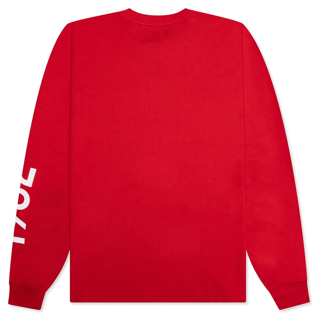 New Balance x Made in USA Graphic L/S Tee - Team Red