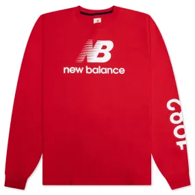 New Balance x Made in USA Graphic L/S Tee - Team Red