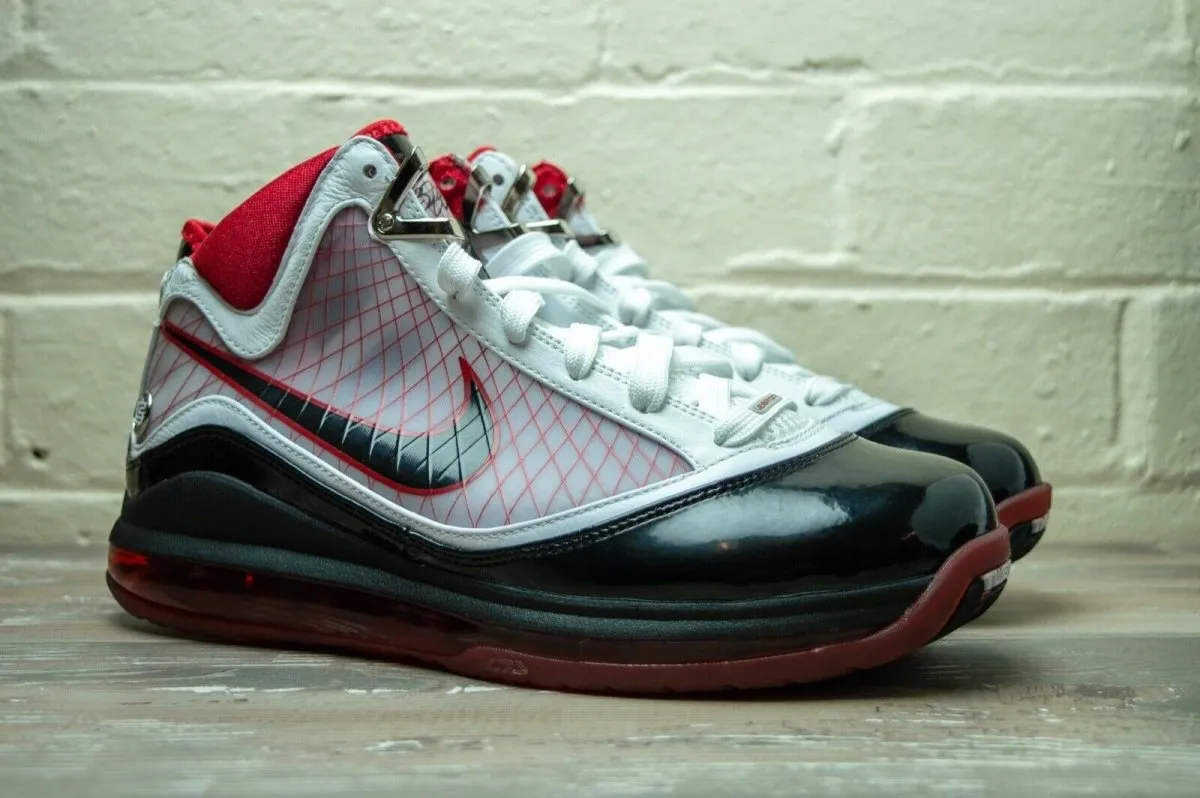 Nike Air Max Lebron VII White Black Red 375664 102