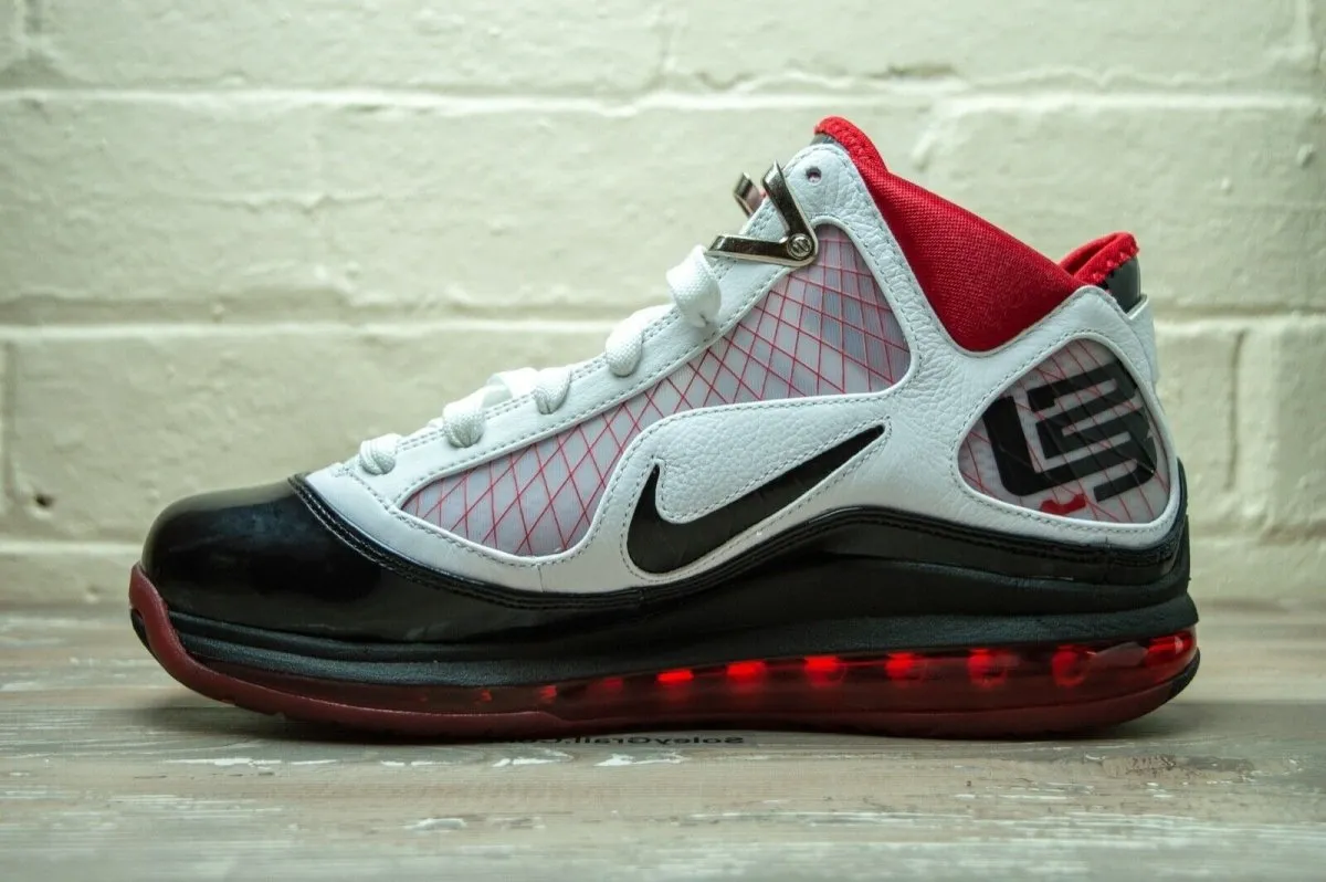 Nike Air Max Lebron VII White Black Red 375664 102