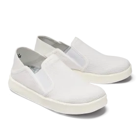 Olukai Womens Ki’ihele Slip On Sneaker- Bright White