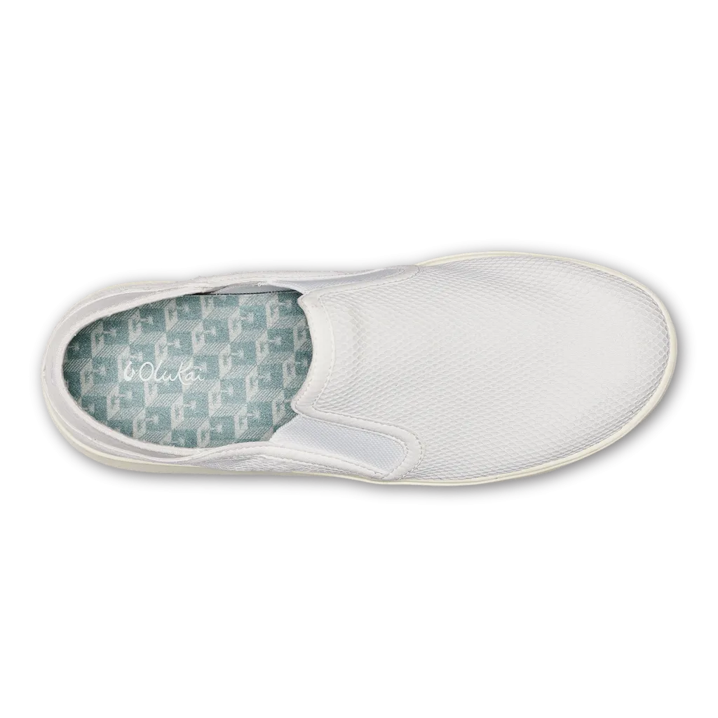 Olukai Womens Ki’ihele Slip On Sneaker- Bright White