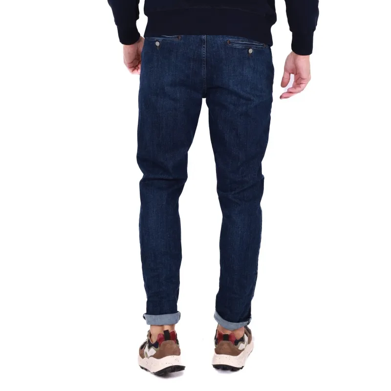 PANTALONE UOMO CHINOS IN DENIM, BLU