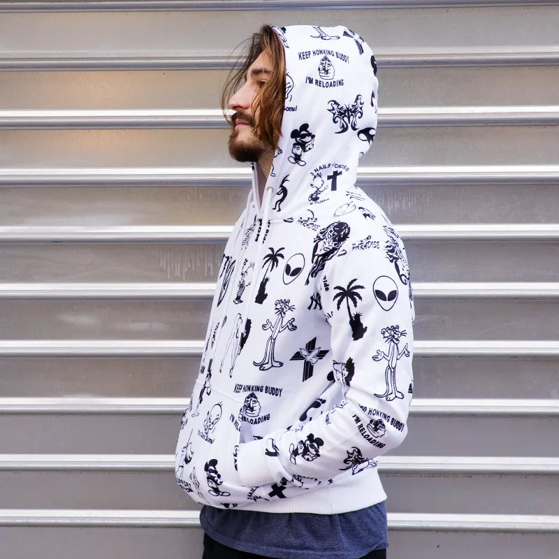 Paradise Deca Hell  Hood (White)