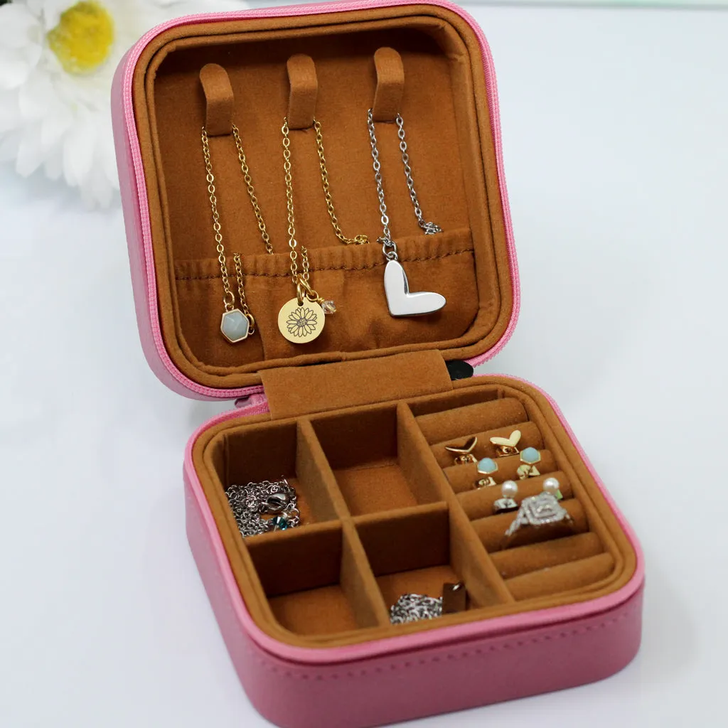 Personalized Travel Jewelry Case