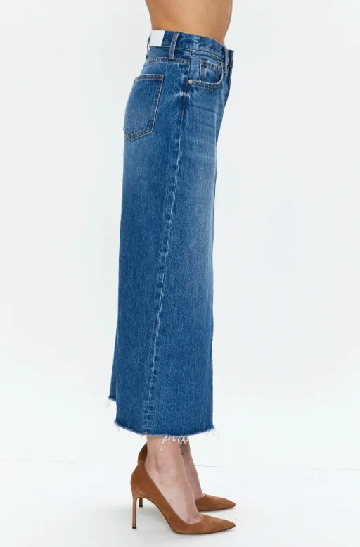 PISTOLA ALICE DENIM MIDI SKIRT