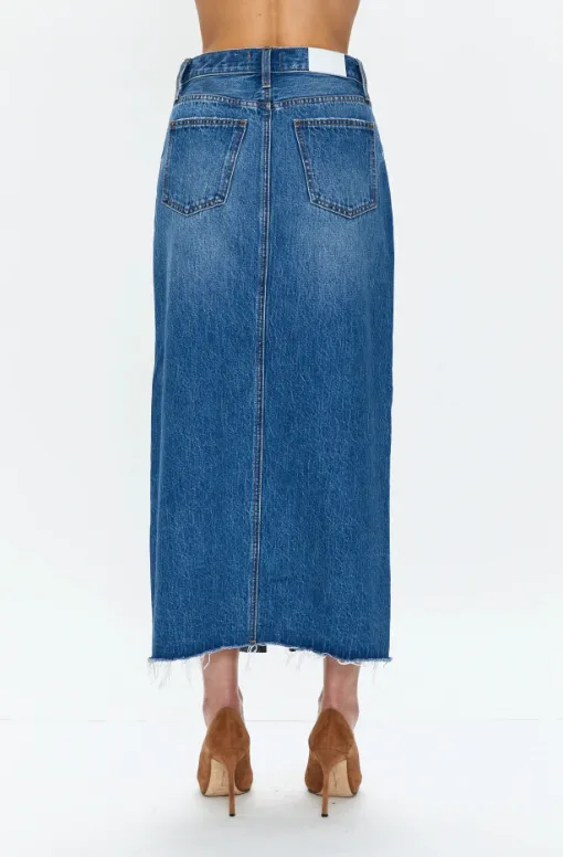 PISTOLA ALICE DENIM MIDI SKIRT