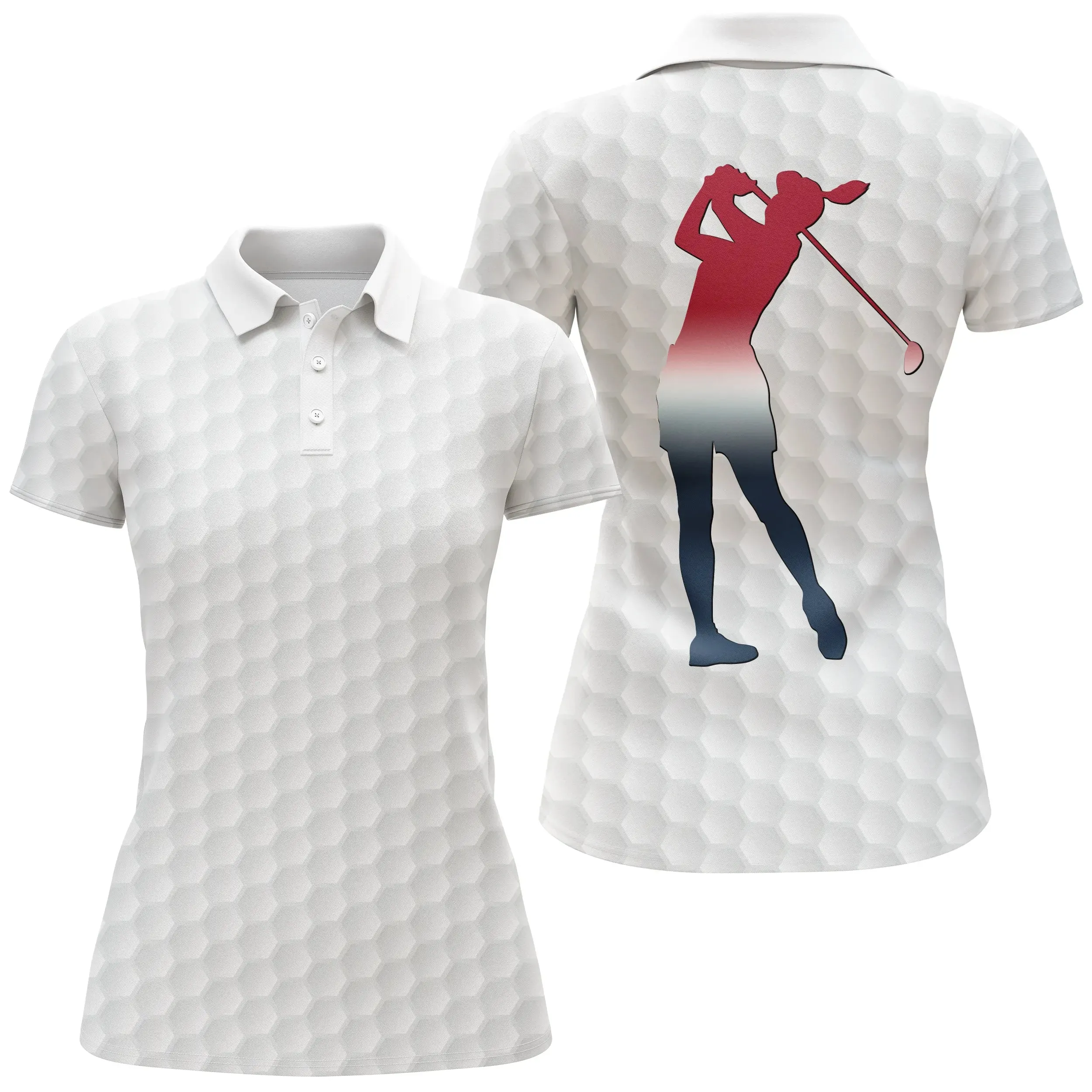 Polo De Golf, Cadeau Idéal Pour Fans De Golf, Polo de Sport Homme et Femme, Motifs Balle de Golf, Golfeur - CT26052207