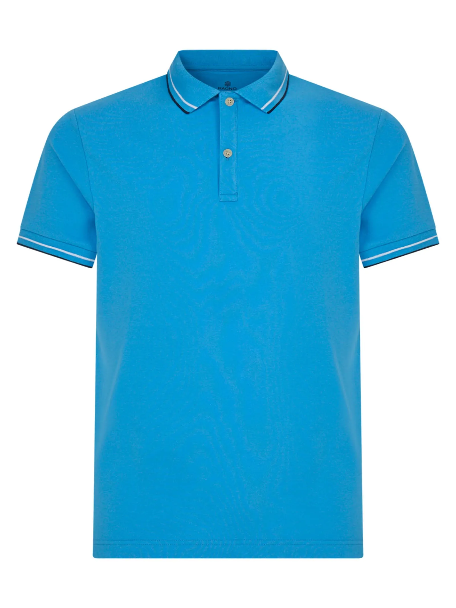 Polo in Eco Cotton Piquet Stretch - Fant. Azure Blue