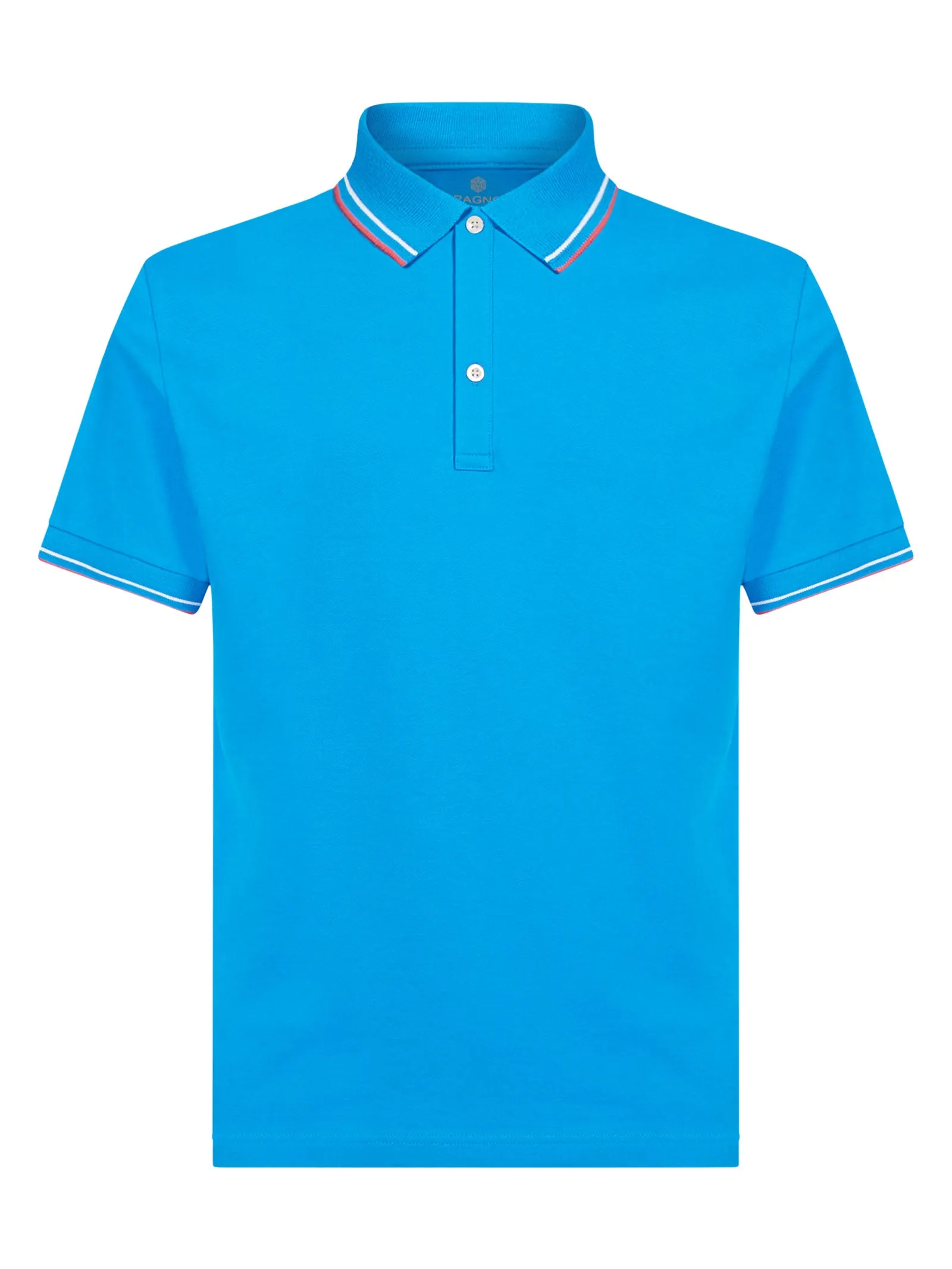 Polo in Eco Cotton Piquet Stretch - Fant. Ibiza Blue