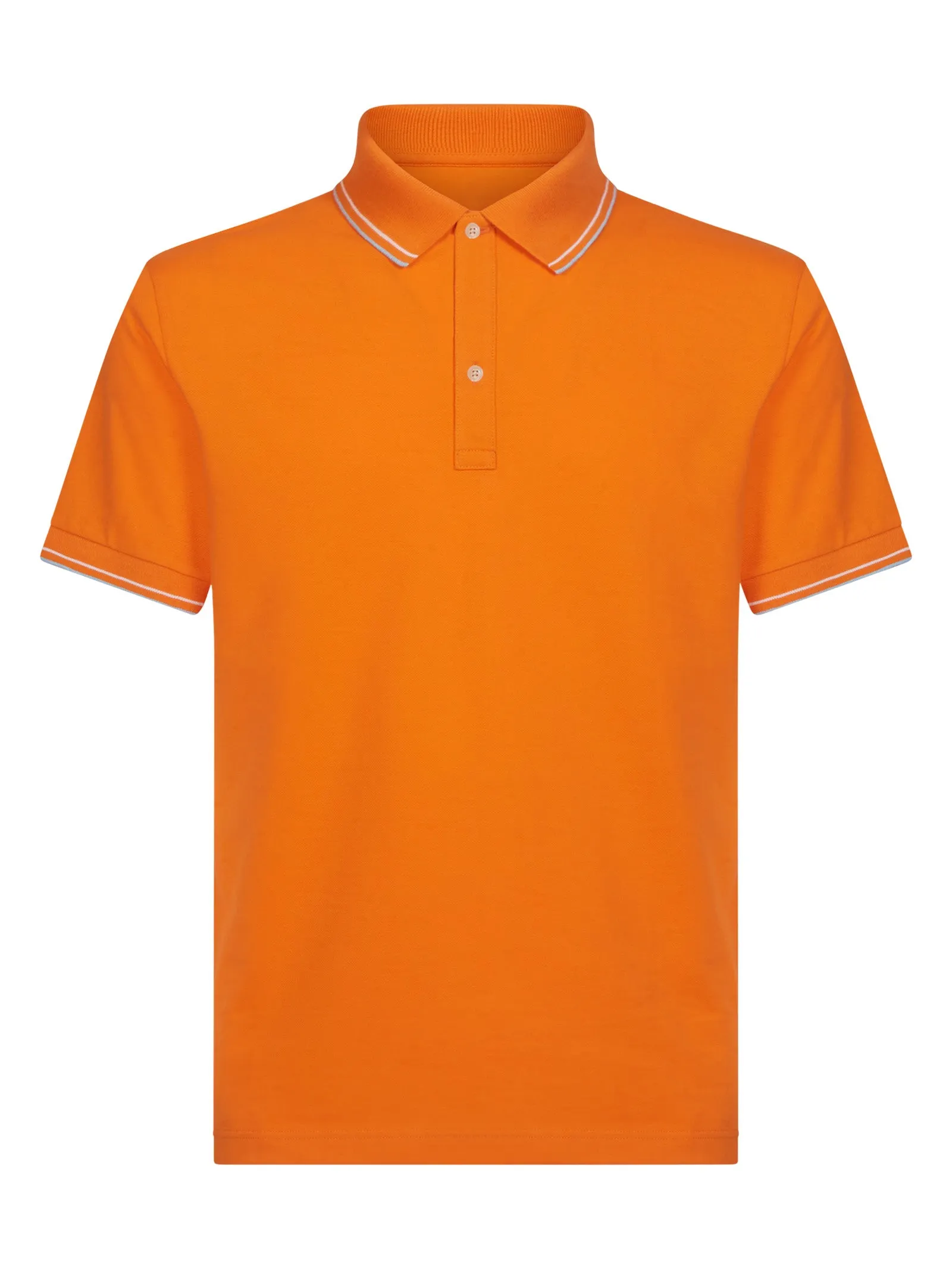 Polo in Eco Cotton Piquet Stretch - Fant. Persimmon Orange