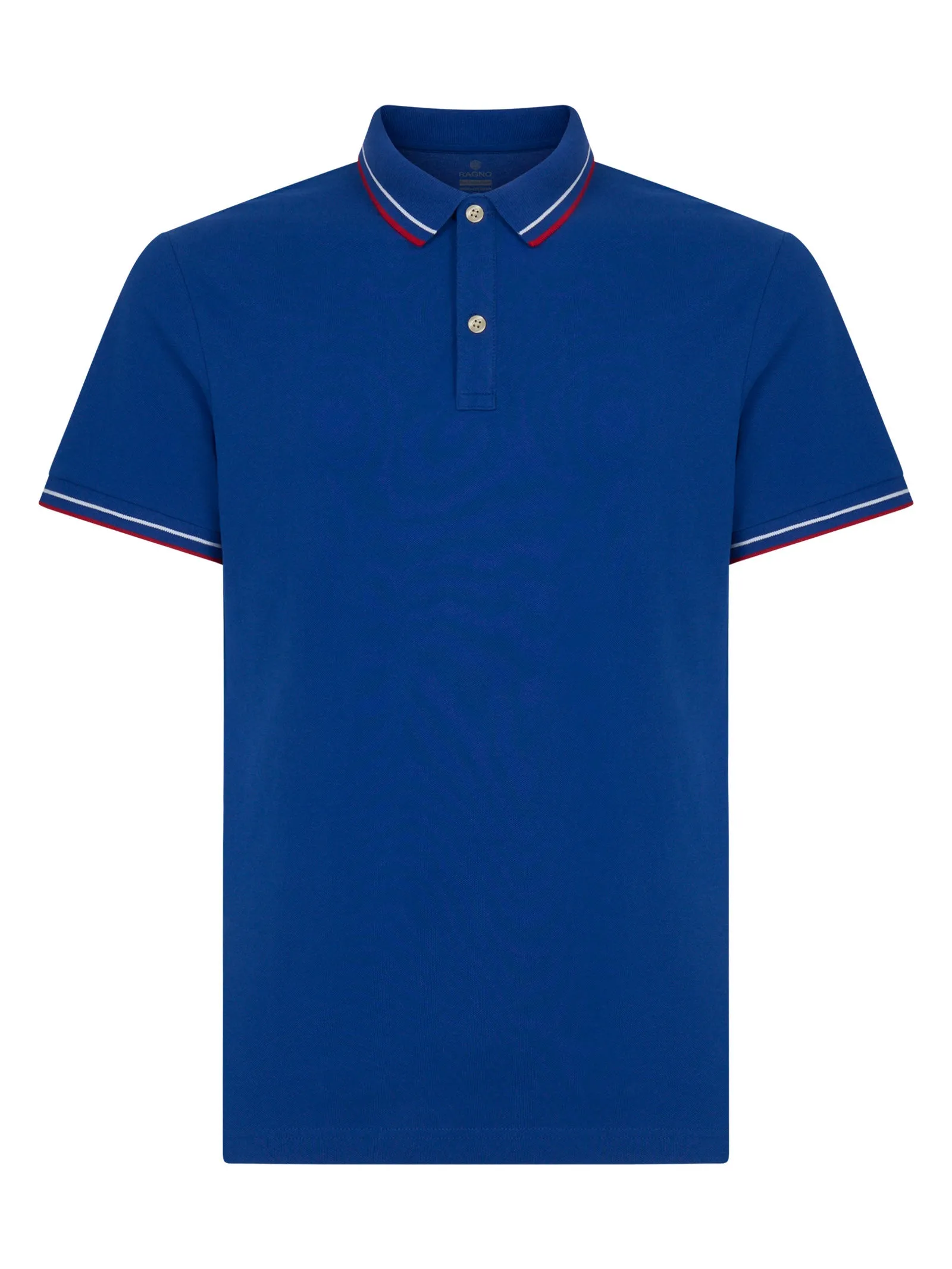 Polo in Eco Cotton Piquet Stretch - Fant. Sodalite Blue