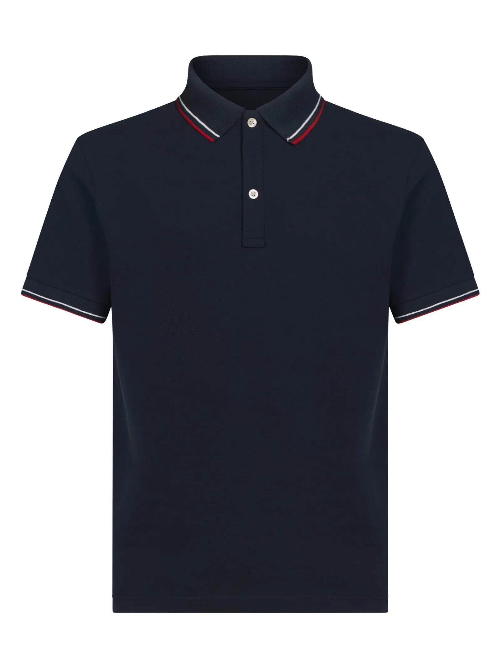 Polo in Eco Cotton Piquet Stretch - Fant.Blu