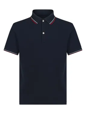 Polo in Eco Cotton Piquet Stretch - Fant.Blu