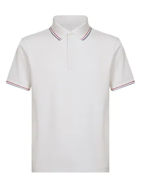 Polo in Eco Cotton Piquet Stretch - Fant.White