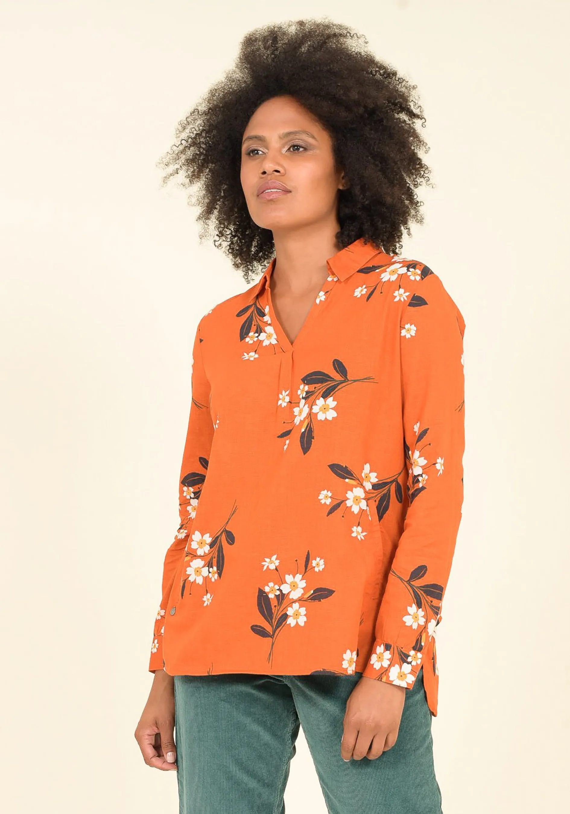 Primrose Orange Blouse