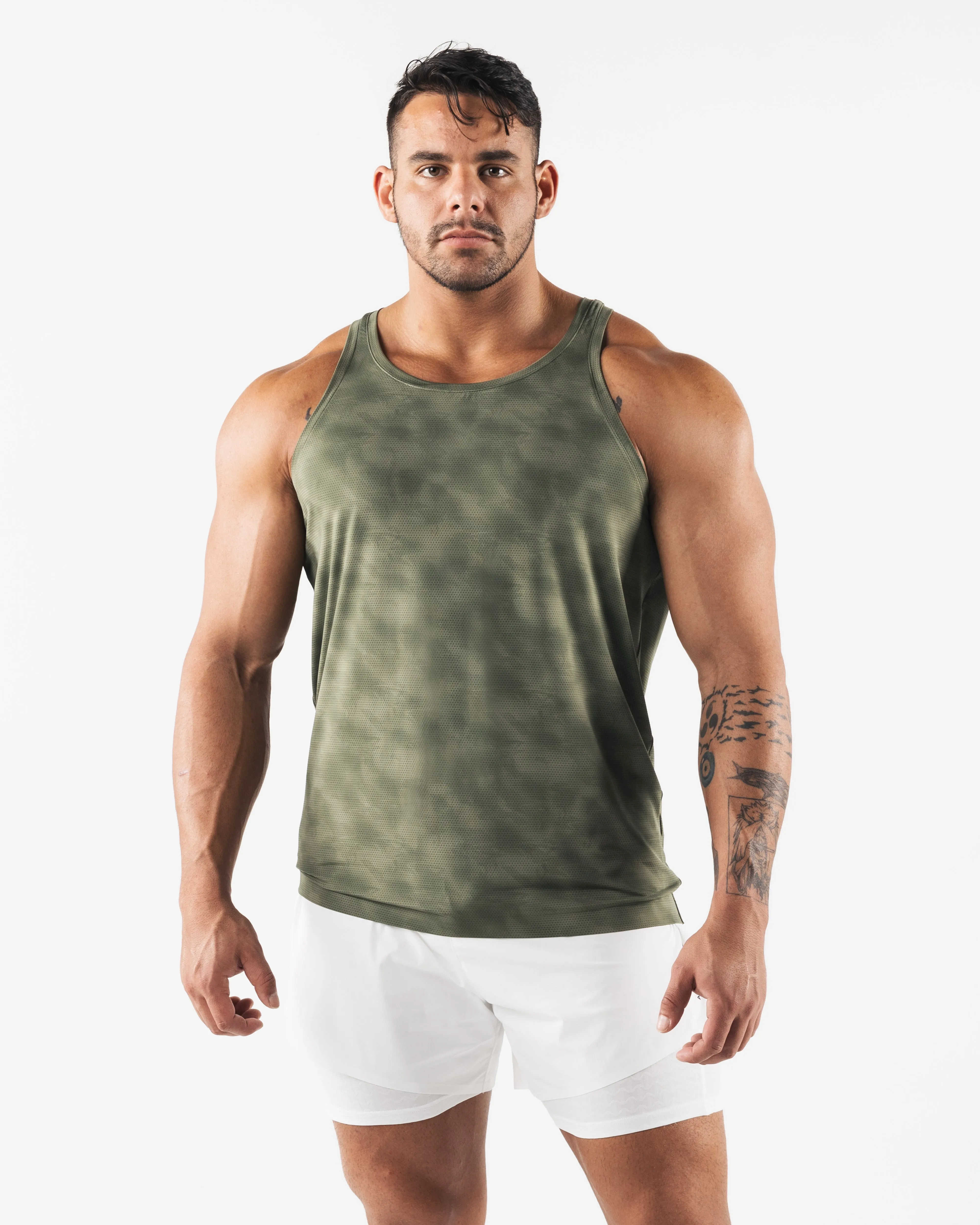 Racer Tank - Reseda Print