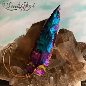 Rainbow Titanium Arrowhead Jewelry