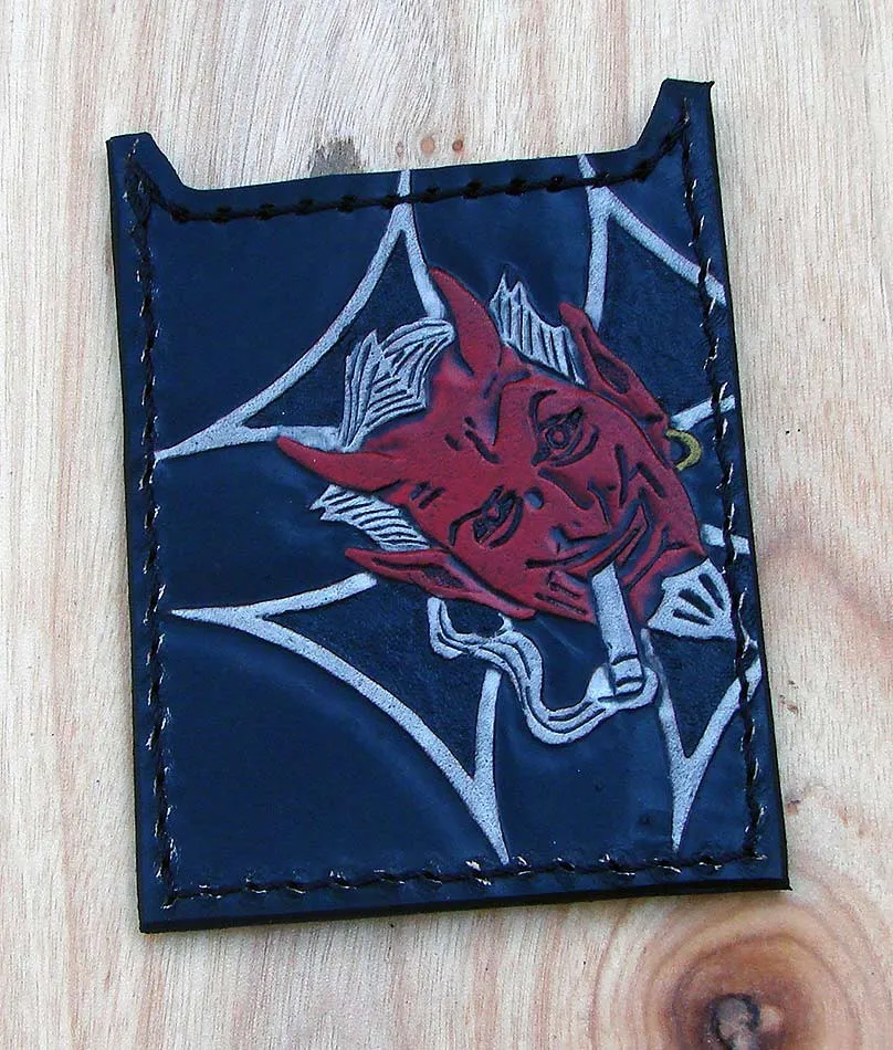 Red devil ATM card holder