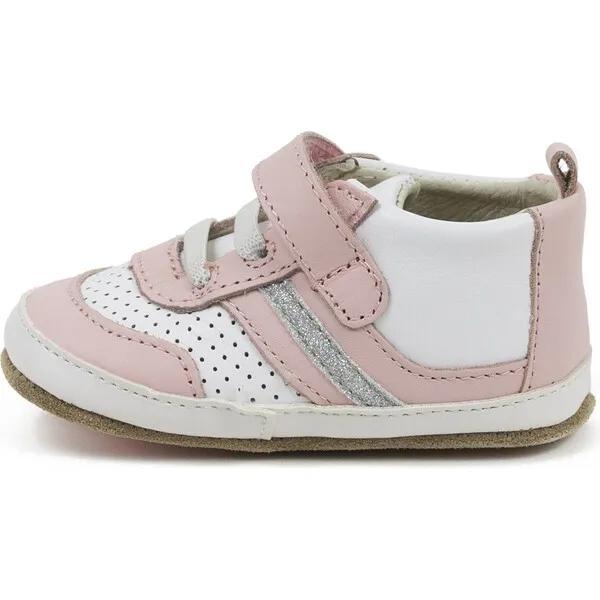 Robeez Everyday Eliza Sneaker, White & Pink