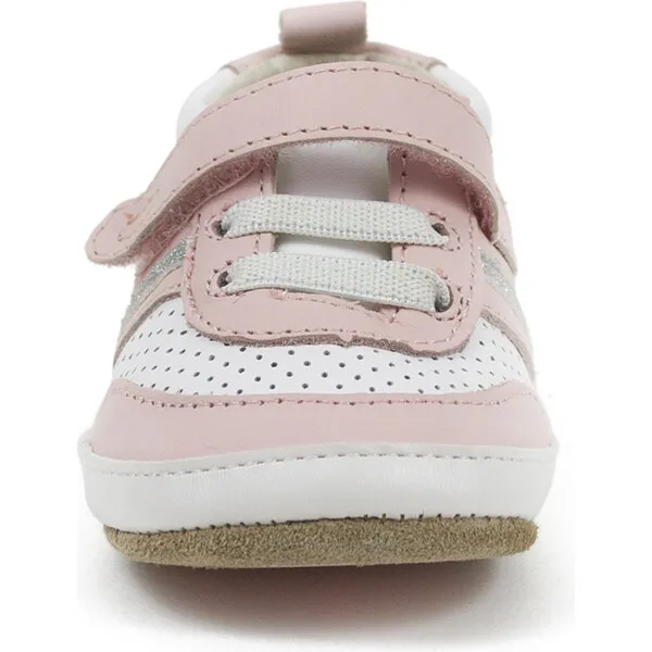 Robeez Everyday Eliza Sneaker, White & Pink