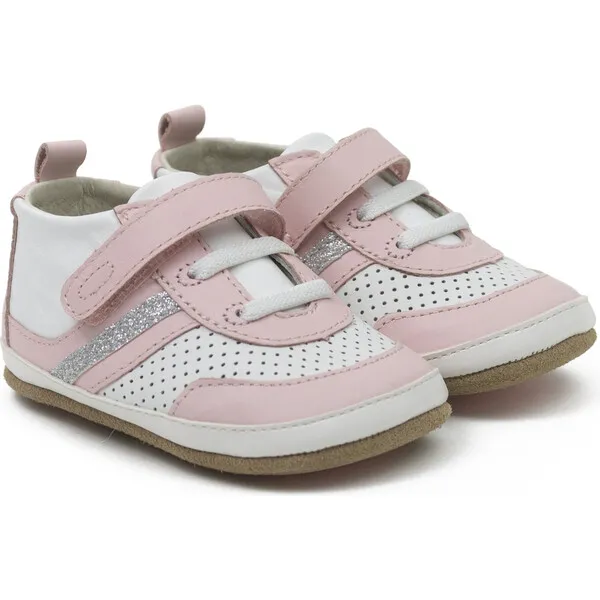 Robeez Everyday Eliza Sneaker, White & Pink