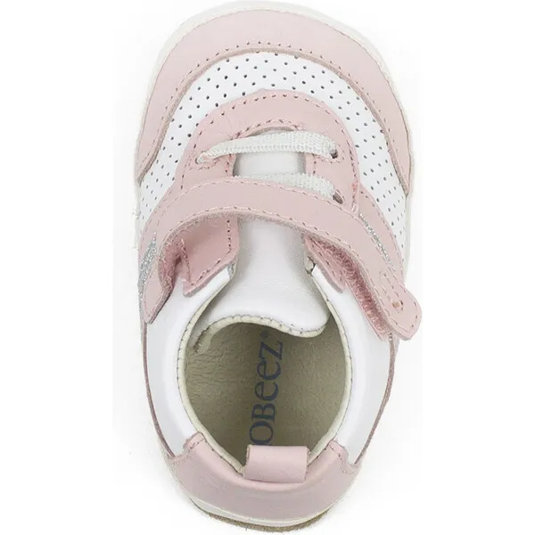 Robeez Everyday Eliza Sneaker, White & Pink