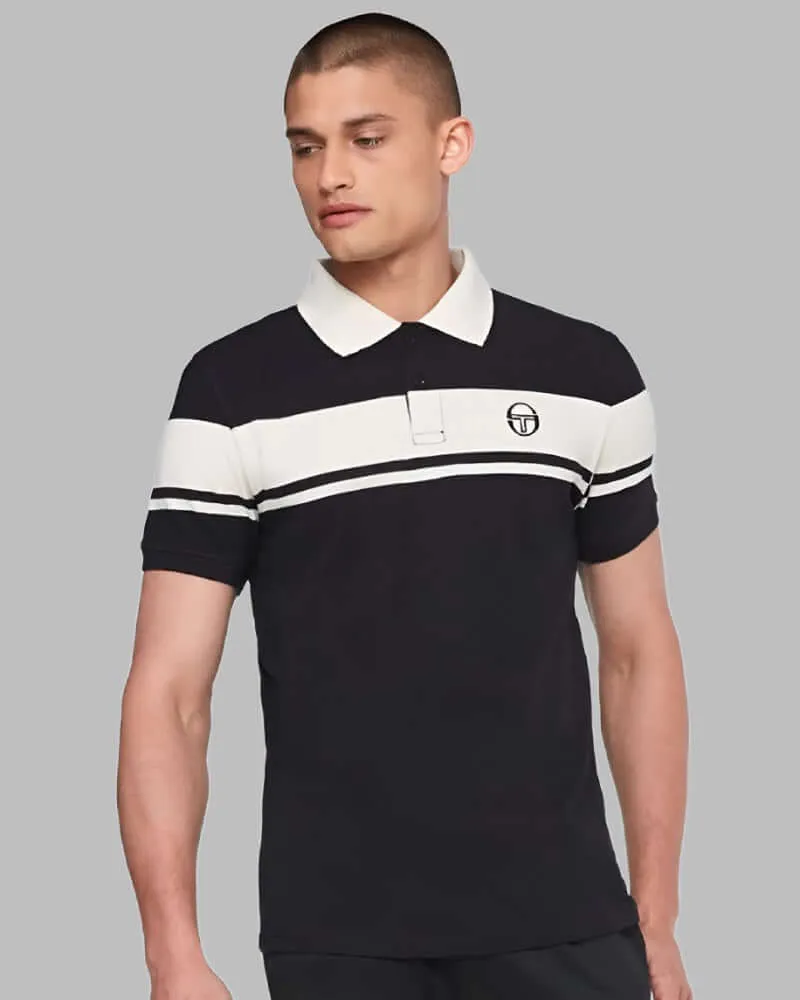 Sergio Tacchini Young Line Polo Black/Gardenia