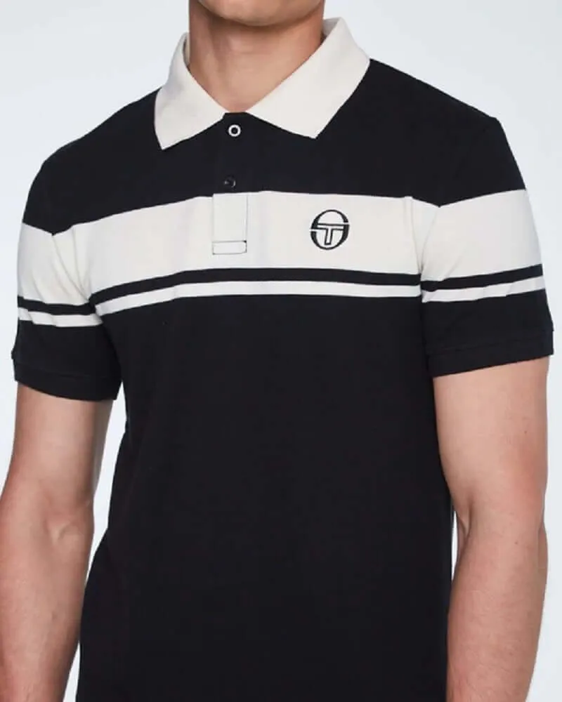 Sergio Tacchini Young Line Polo Black/Gardenia