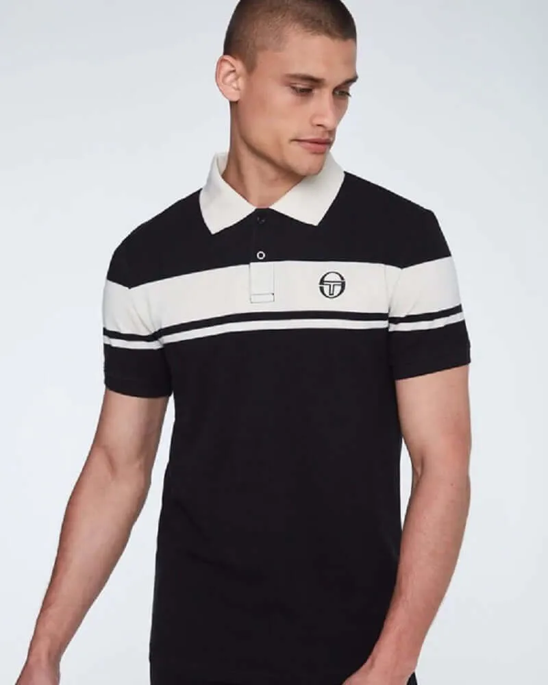 Sergio Tacchini Young Line Polo Black/Gardenia