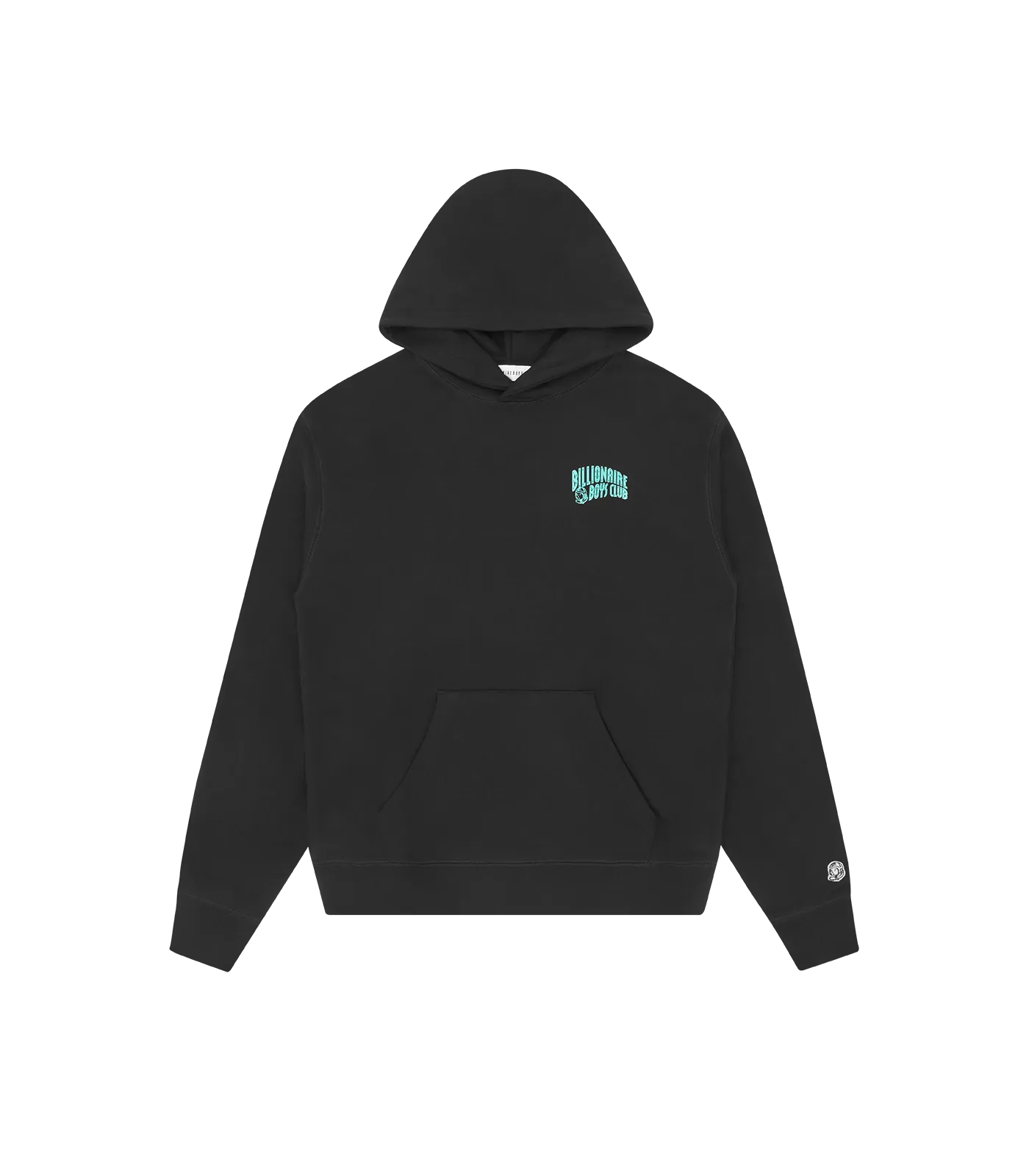 SMALL ARCH LOGO POPOVER HOOD - BLACK/GREEN LOGO