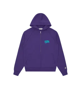 SMALL ARCH LOGO ZIP THROUGH - GRAPE